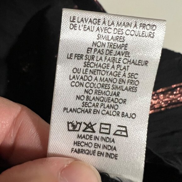 Adelyn Rae Dark Romantic Festival Chic Striped Long Sleeve Tiered Midi Dress S - Picture 10 of 12